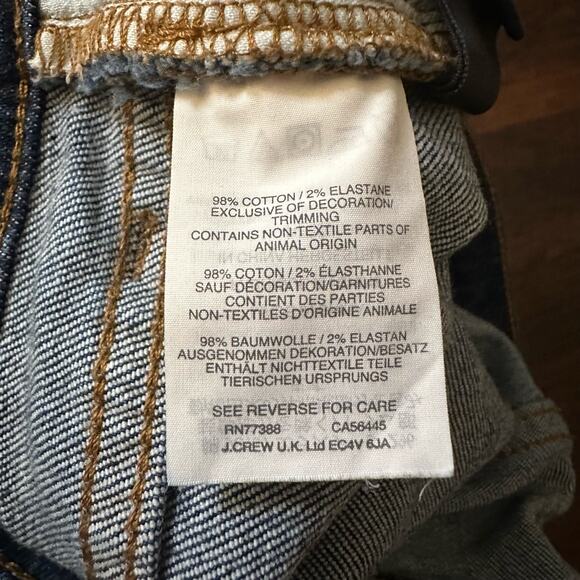 Madewell dark wash slim boyjean raw hem jeans size 28 - Picture 9 of 14